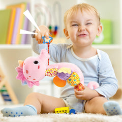 LIGHTDESIRE musical seahorse bell ring adds gentle audio for early learning.