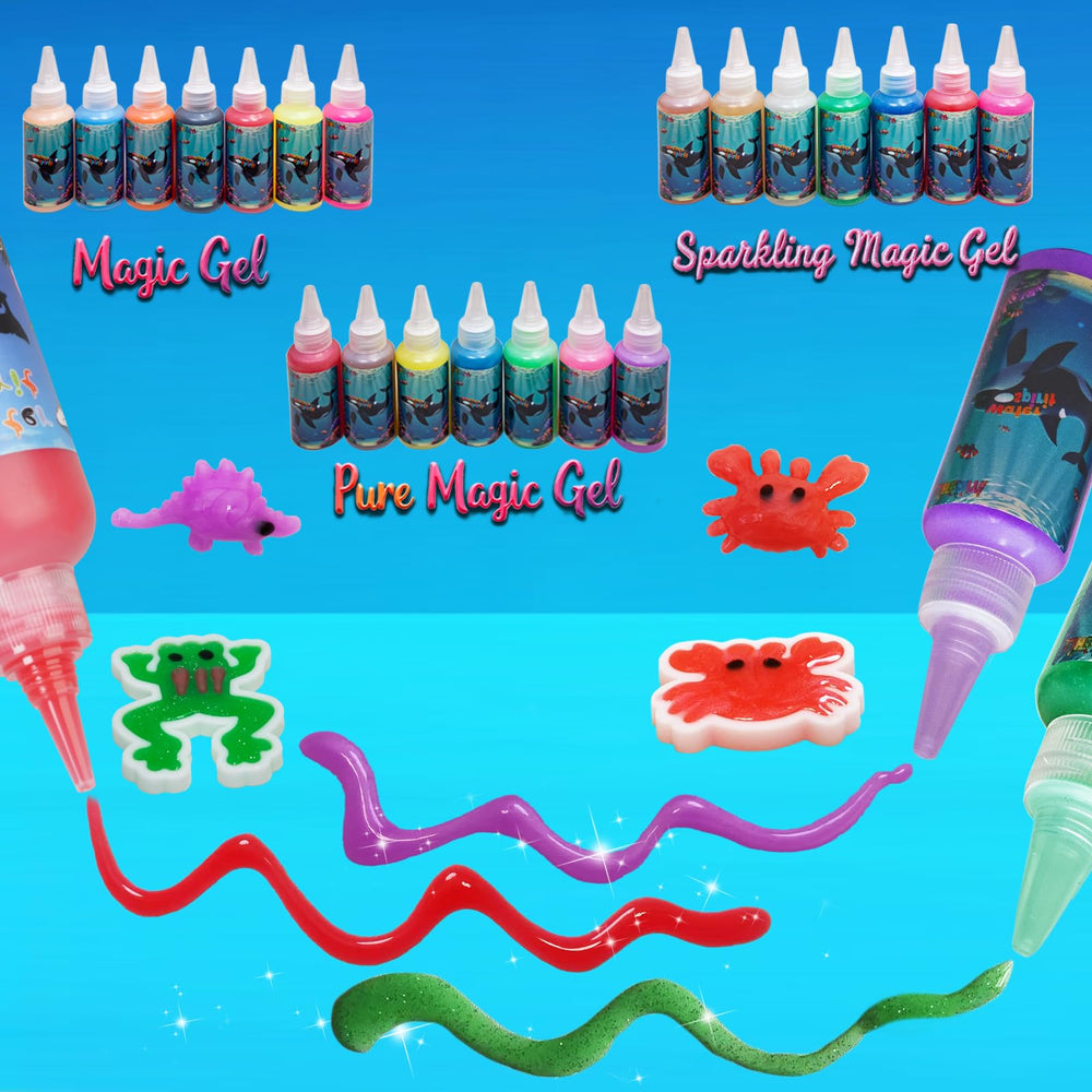 LIHBCAIYI Sensory gel set enhances tactile exploration during DIY crafts.