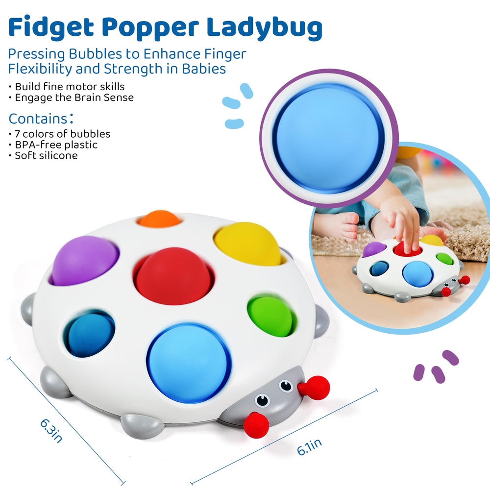 LiKee Fidget Popper travel toy on the go for quiet entertainment.