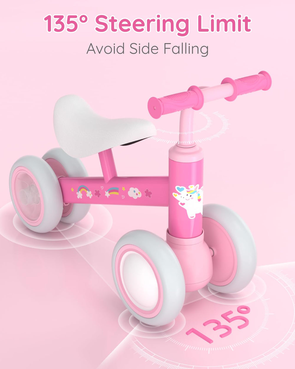 Lilian&Gema soft TPE handlebars provide a secure grip during play