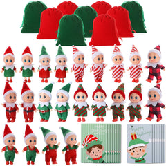 Liliful 66-piece operation Christmas dolls set with tiny outfits for festive play