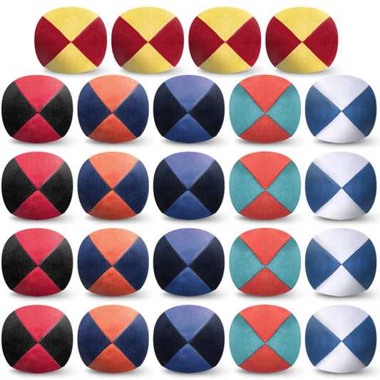 Liliful footbag bulk multicolor set for group play and juggling