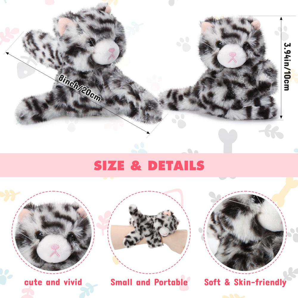 Liliful plush cat wristbands in varied colors, comfortable for wrists.