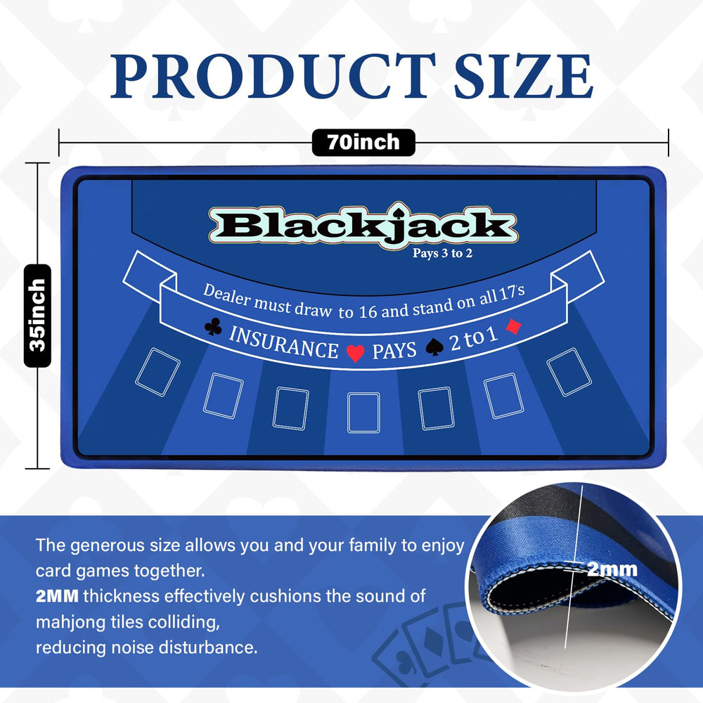 LILXIU mat with non-slip backing keeps the surface steady during gameplay.