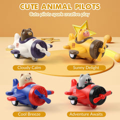 Lilycass 4-pack airplane toy cars offer versatile gifts for toddlers