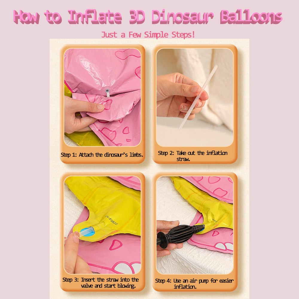 LilyZheng dinosaur balloons ideal for kids parties and baby showers.