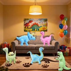 LilyZheng pastel foil dino balloons with double-sided printing for bright color.