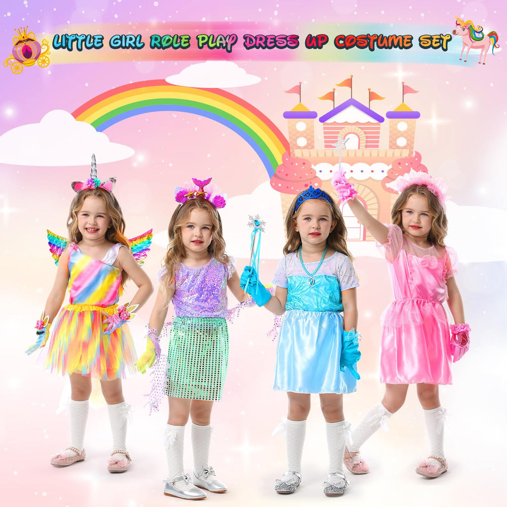 LIMIROLER pink fairy princess set encourages creative storytelling and dress-up fun.