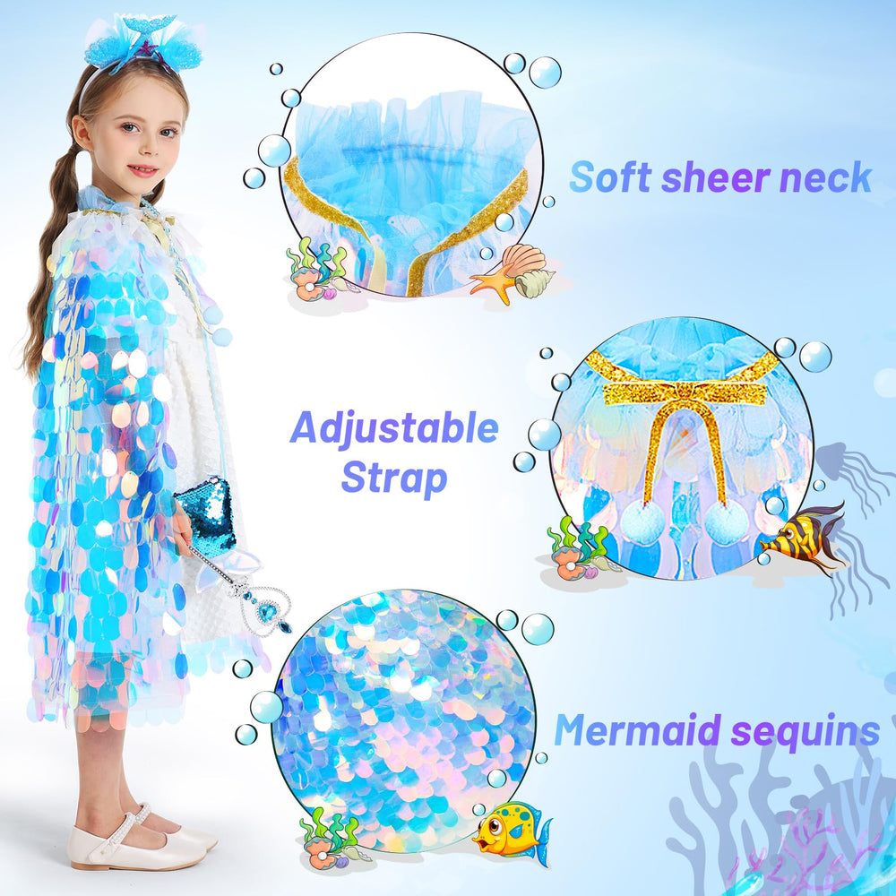 LIMIROLER mermaid tail bag keeps treasures during adventures