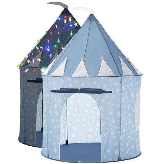 LimitlessFunN castle play tent with star lights for cozy indoor play