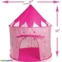 LimitlessFunN castle tent shows spacious play area for kids.