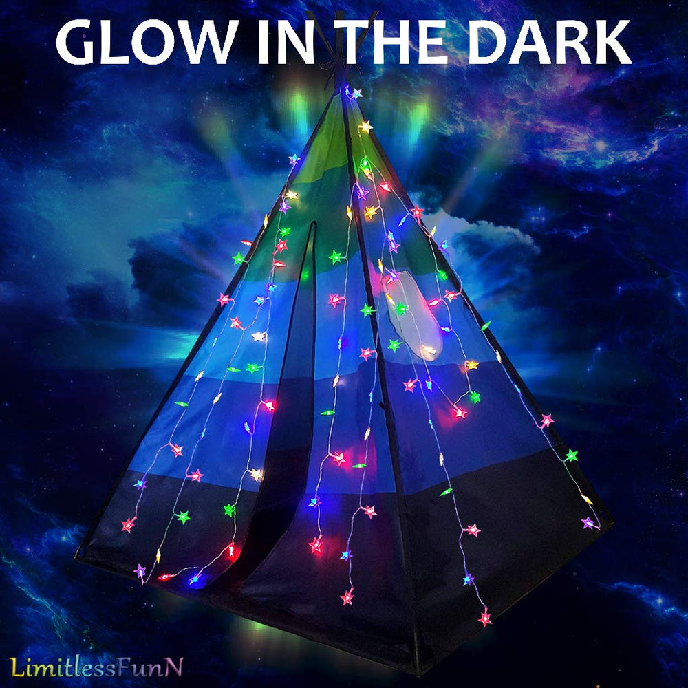 LimitlessFunN teepee with doorway and window for private space and ventilation.