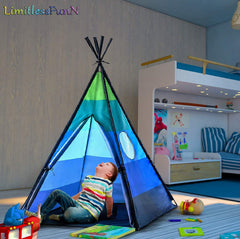 LimitlessFunN teepee star lights add cozy ambience for playtime.
