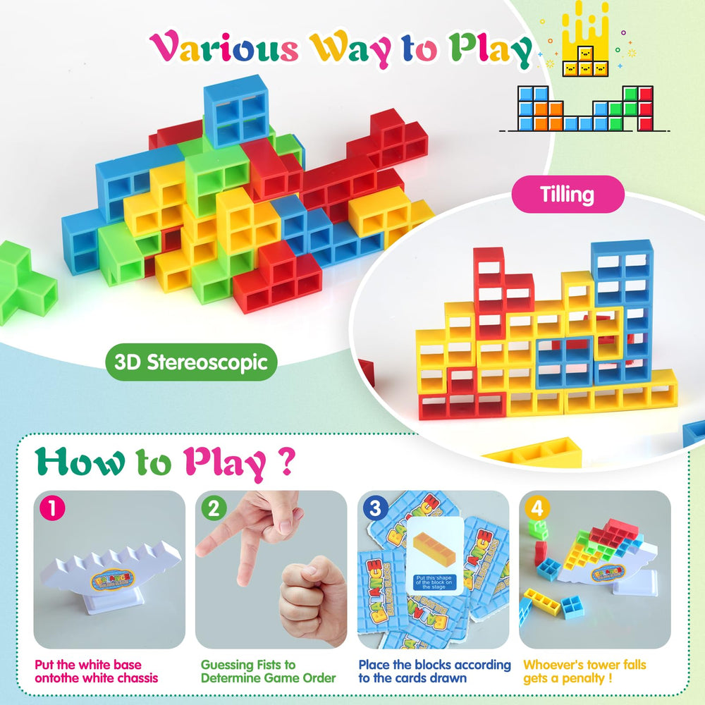 LIMYIOM Tetra Tower 64pcs sturdy storage box keeps blocks organized