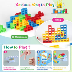 LIMYIOM Tetra Tower 64pcs sturdy storage box keeps blocks organized