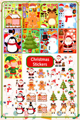 LINAYE kids using Christmas stickers for crafts and stocking stuffers