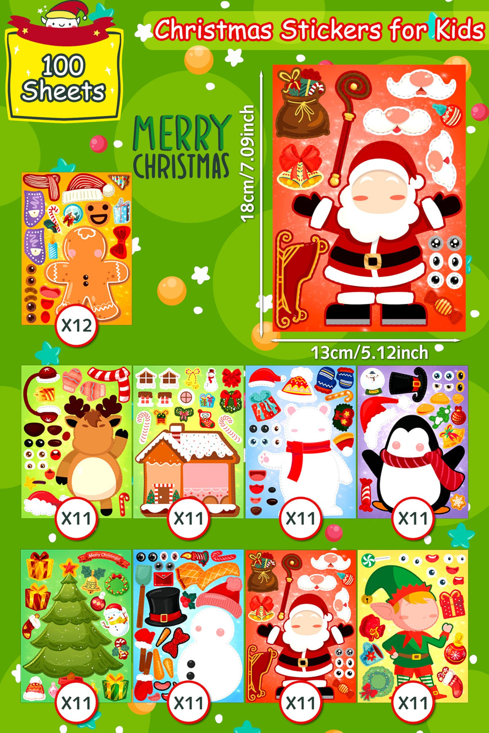 LINAYE snowman Christmas sticker for classroom projects