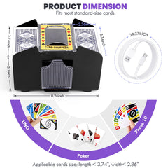Lineba Card Shuffler side panel, sturdy build for daily use
