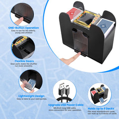 Lineba shuffler with dual-drive gears delivering fast, smooth shuffles.