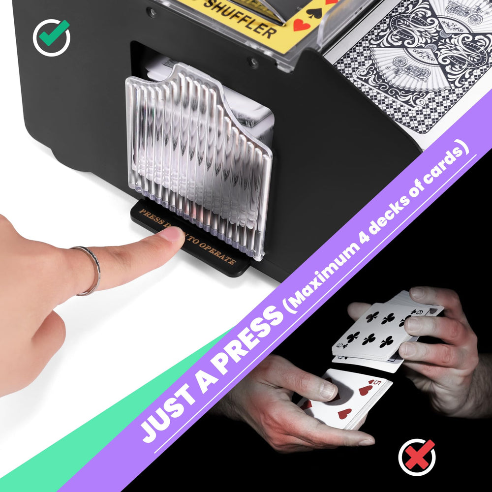 Lineba Card Shuffler USB port powered mode for convenient setup