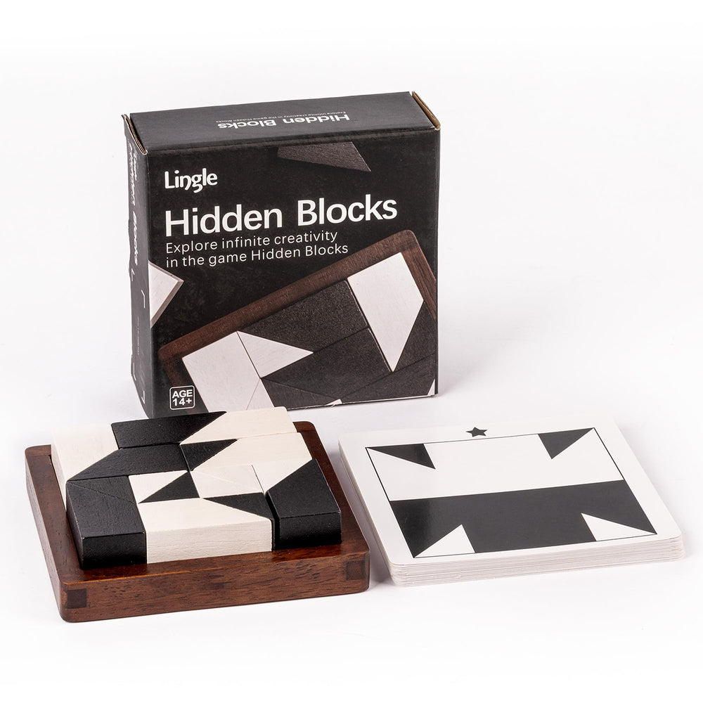 Lingle black and white blocks offer high-contrast visuals for pattern challenges.