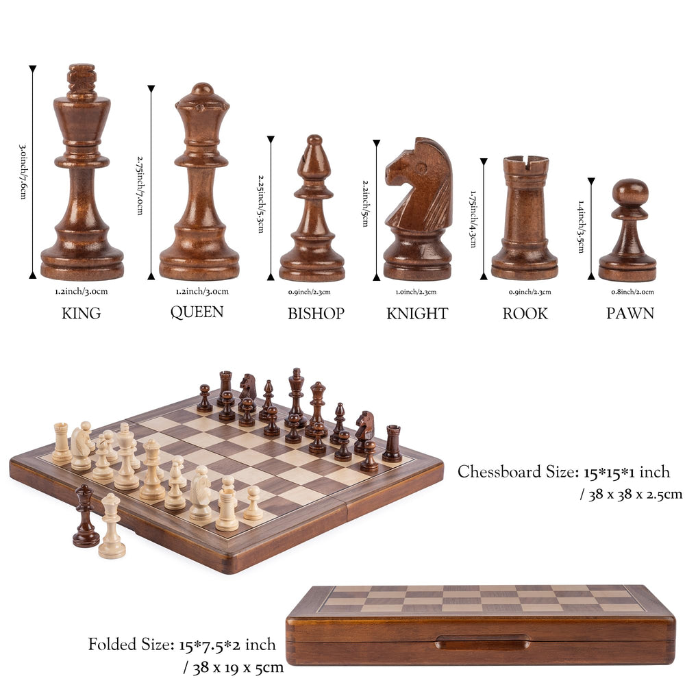 Lingle chess pieces king height three inches, easy handling during games.