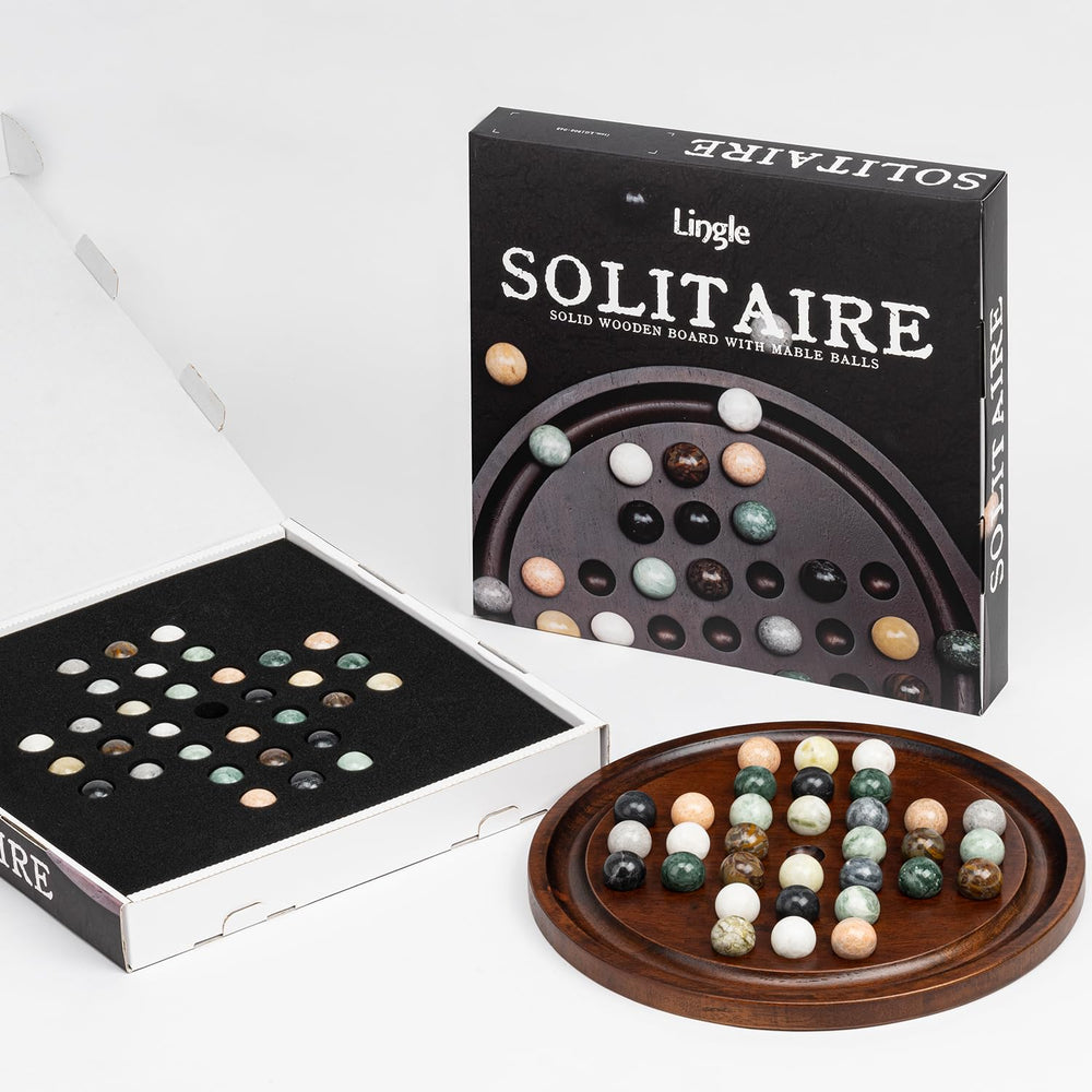 Lingle Deluxe desk decor view showcases stylish solitaire on a shelf.