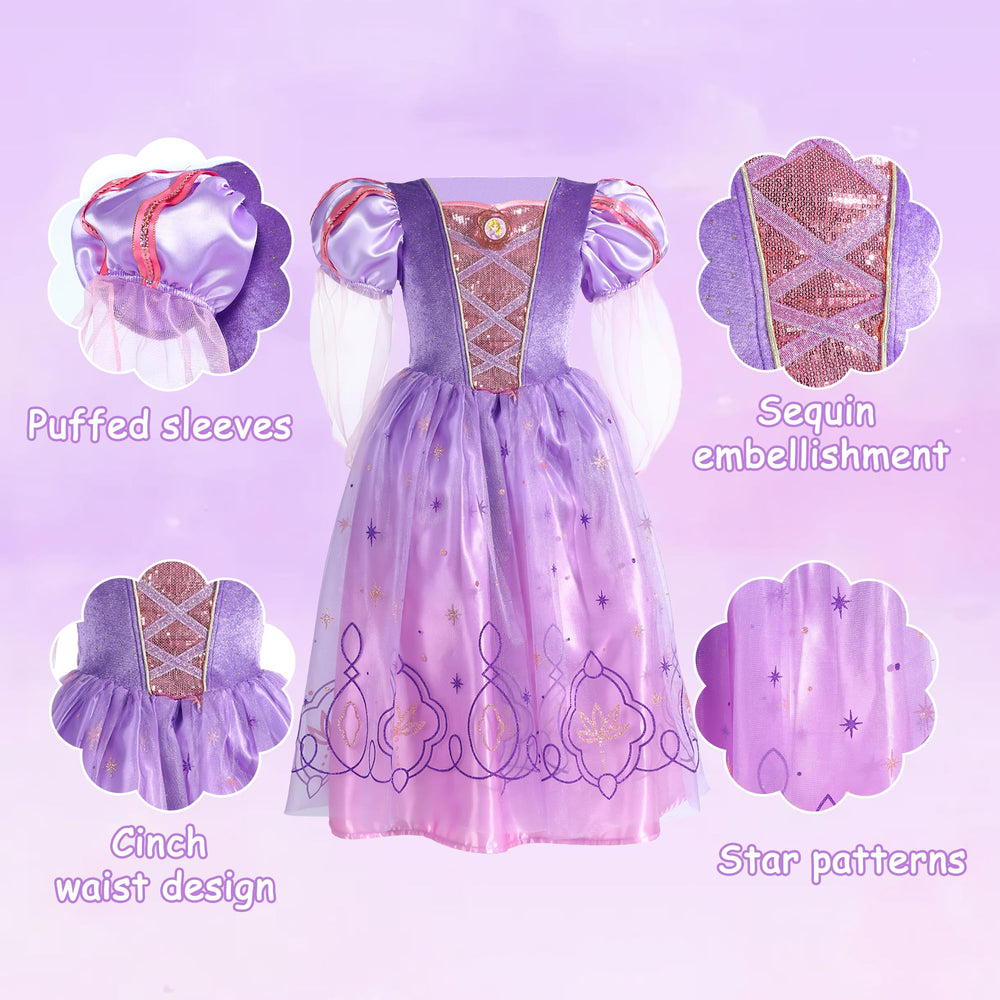 Lingway Toys Elsa outfit with wig, wand, crown and cape for immersive role play