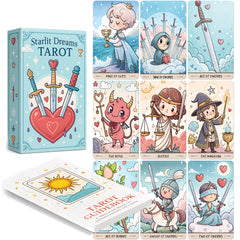 LINGYILY Starlit Dreams deck with pastel artwork for calming readings.