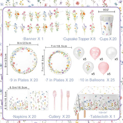 LINHAXM floral cups offer sturdy disposables for easy cleanup.