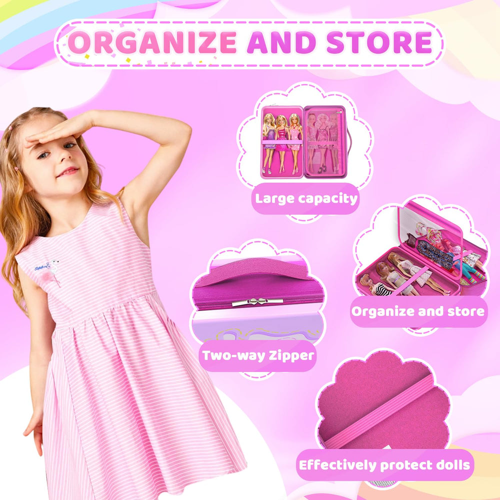 LININYHAO doll case with adjustable straps keeps dolls secure during play