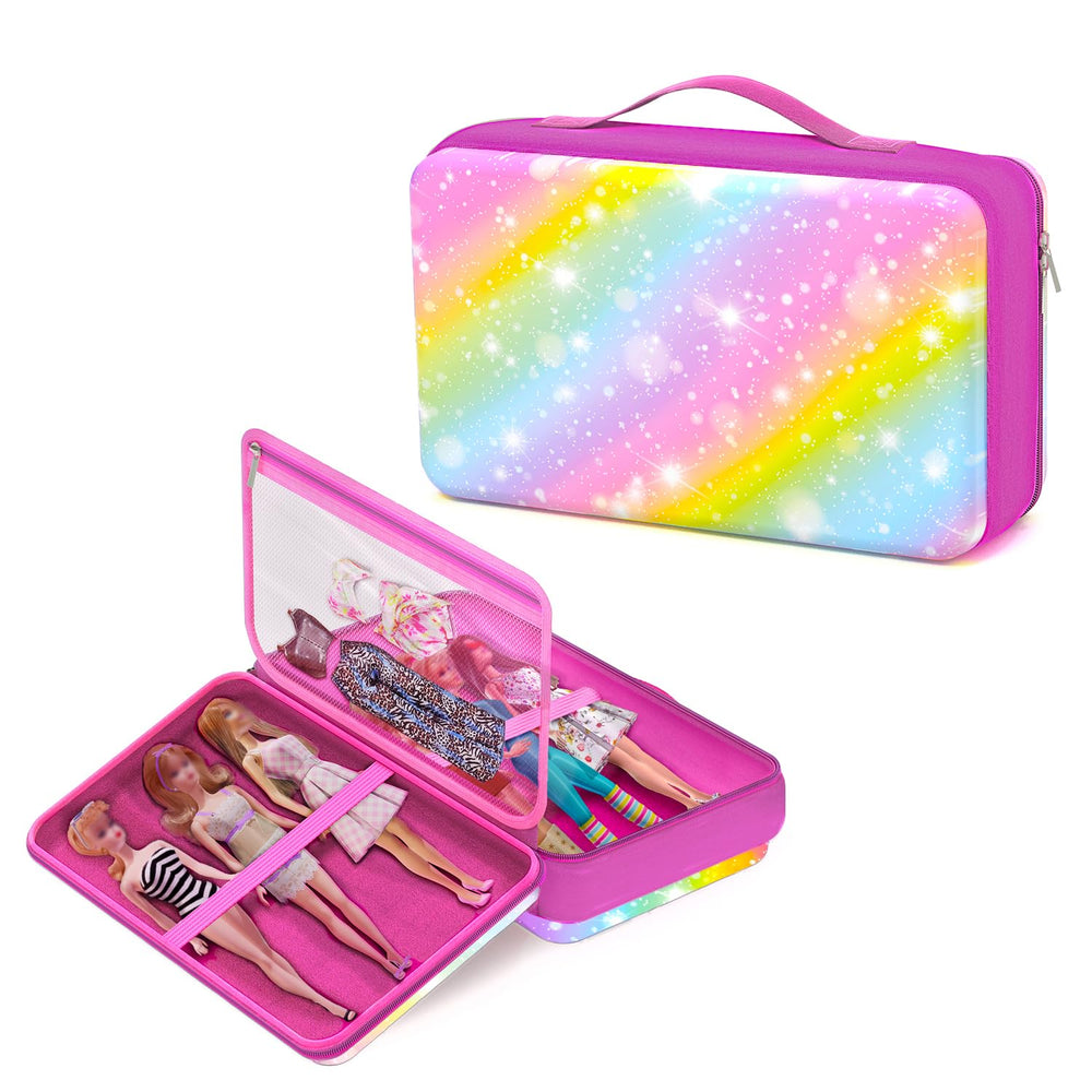LININYHAO doll case exterior with a hard-shell protects dolls during travel