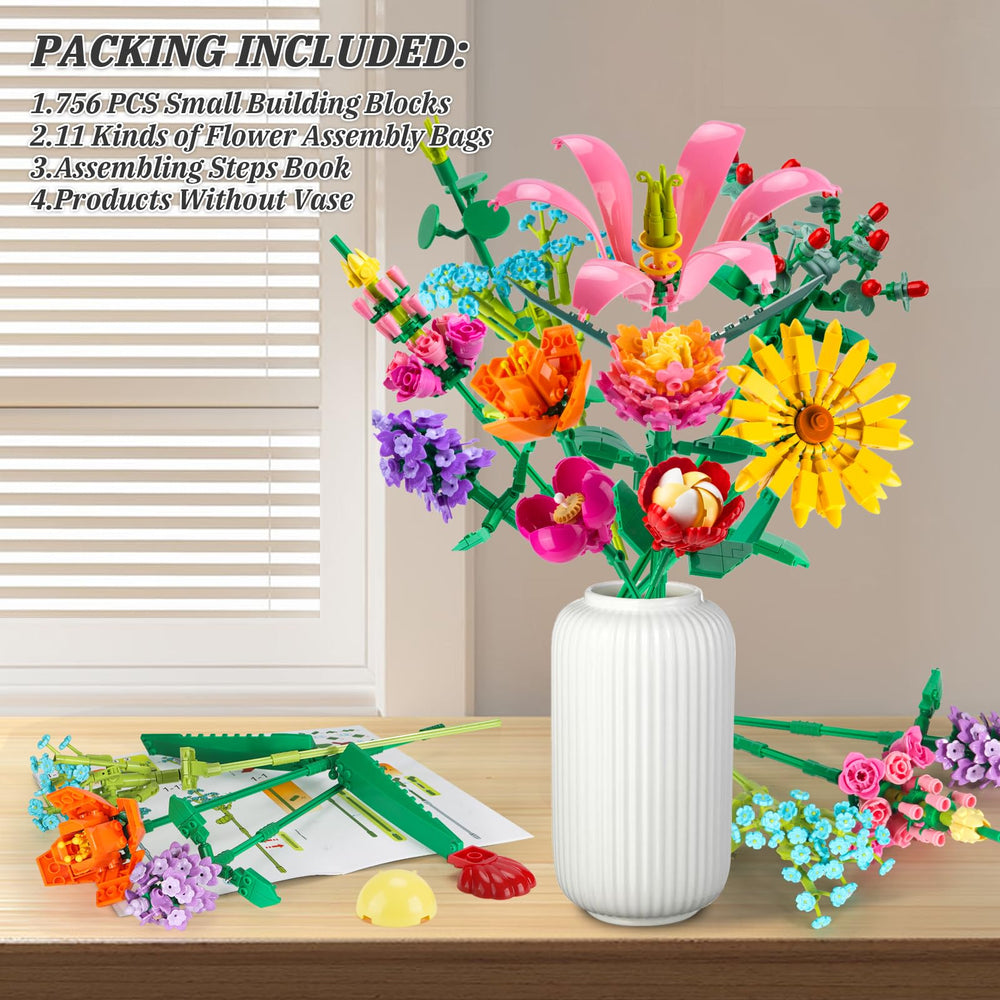 Linkowin 756PCS bouquet lavender creates a calming display on desks.