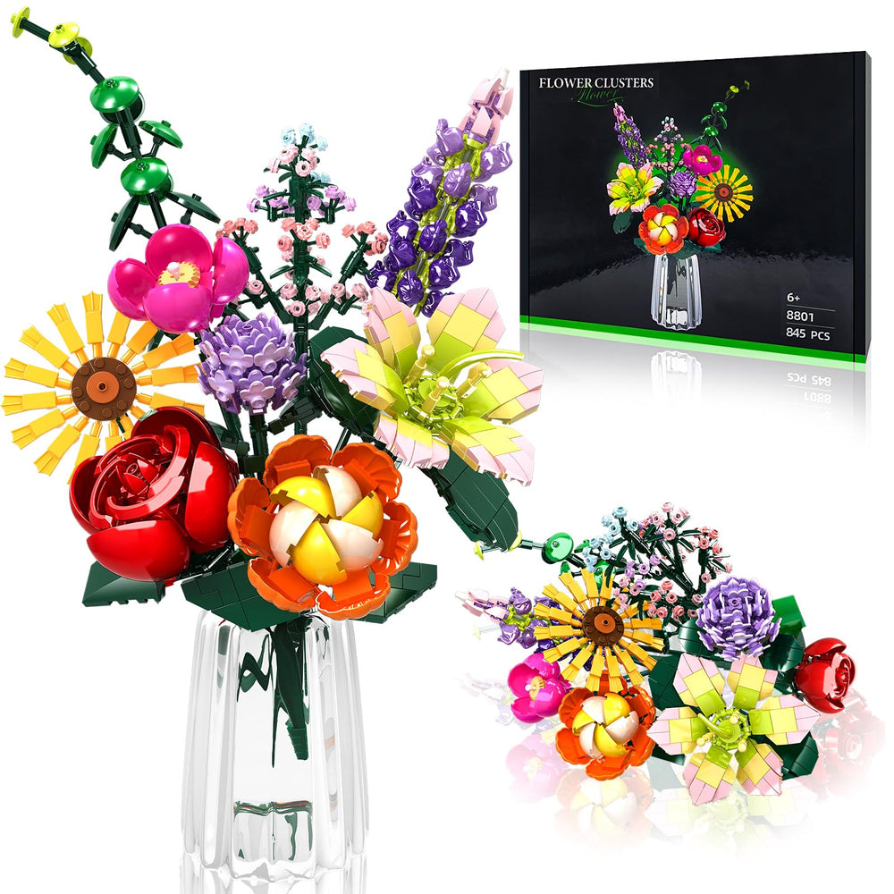 Linkowin Flower Bouquet Building Set assembly view for creative bouquet projects