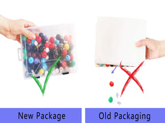 Linktor Space-filling model presents realistic molecular sizes for tactile study.