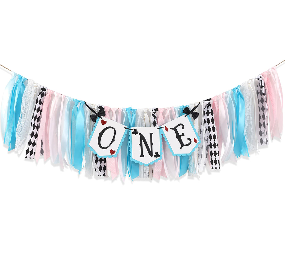LINLULU banner letters 'one' with bow add whimsical charm to photos.
