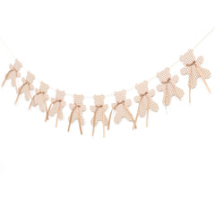 LINLULU We Can Bearly Wait bear banner adds cozy charm for baby showers.