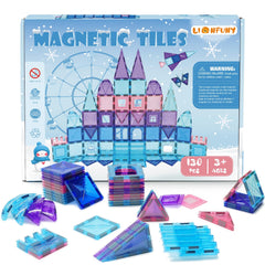 LionFuny magnetic blocks forming geometric shapes for spatial awareness.