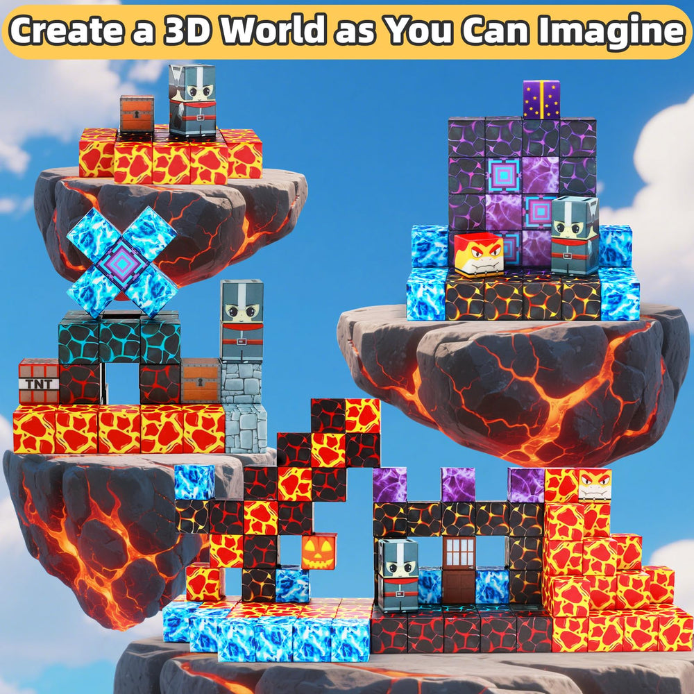 LionFuny volcano theme blocks inspire imaginative play and sensory exploration