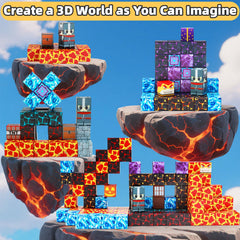 LionFuny volcano theme blocks inspire imaginative play and sensory exploration