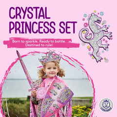 Liontouch Crystal Princess shield pink-silver for pretend quests and gentle combat.