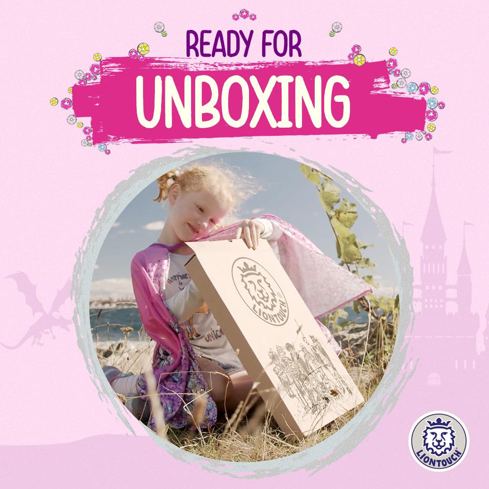 Liontouch dress-up play, boosts creativity and storytelling in young princesses.