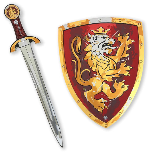 Liontouch Noble Knight sword in red with detailed design for imaginative play