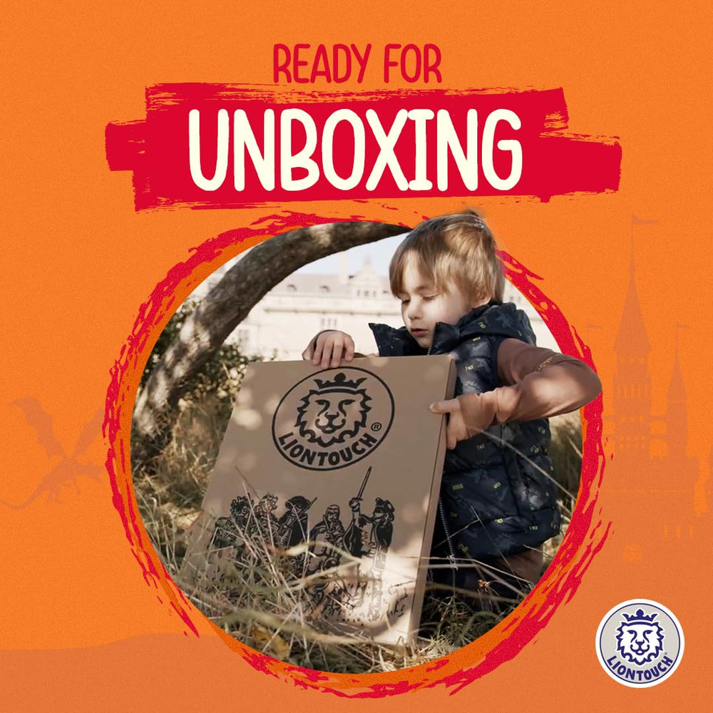 Liontouch foam safety label highlights safe play for kids during adventures.