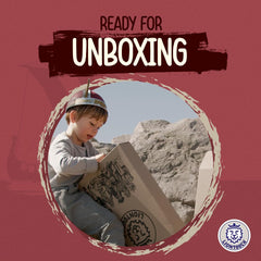 Liontouch Viking kid playing dress-up encourages active movement and creativity