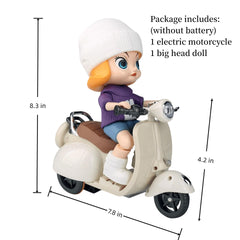 Liotww large head doll with swappable design for customization