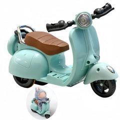 Liotww scooter toy blue front view for display-worthy shelf decor