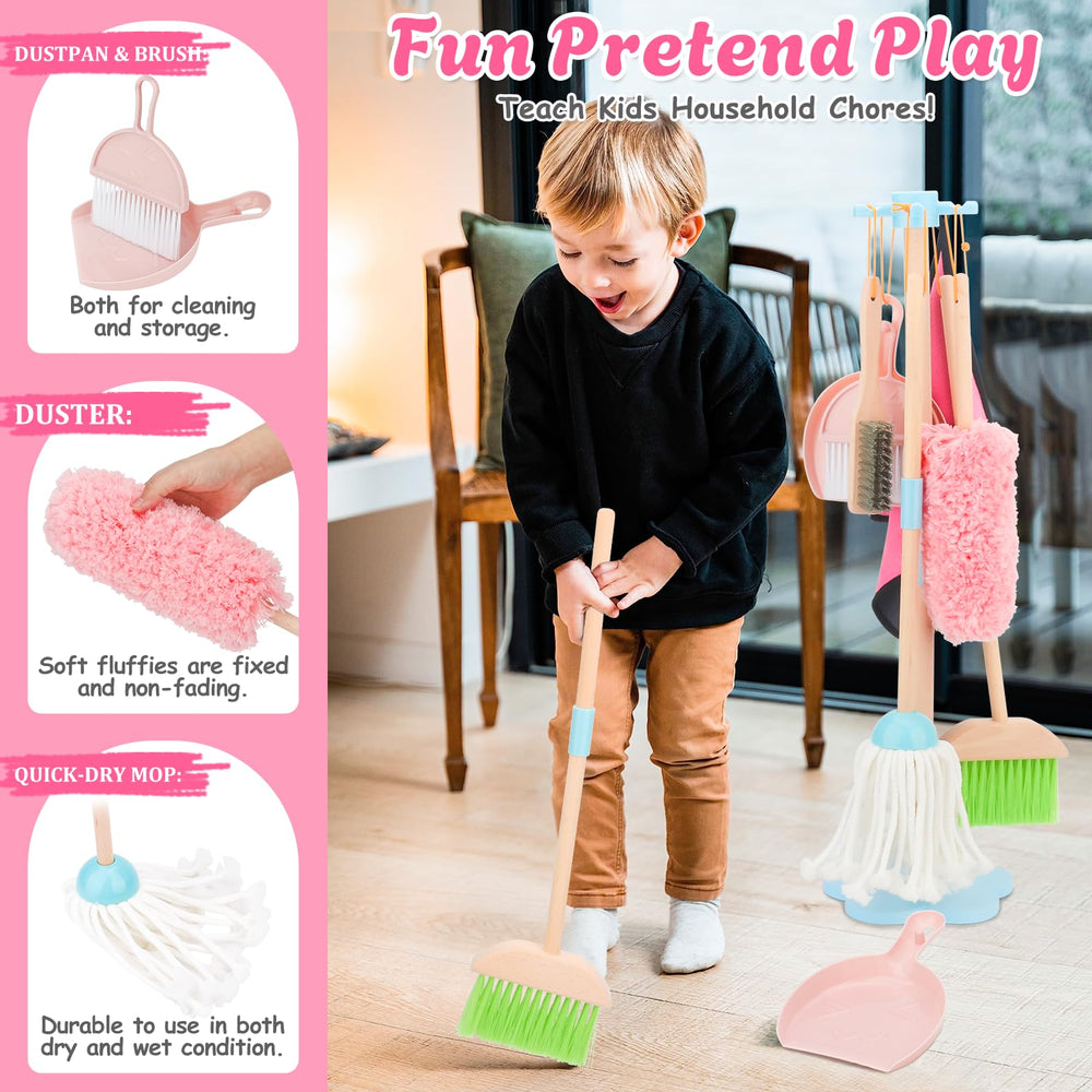 Lipneaed Kids Cleaning Set cleaning rags for imaginary spills and tidy play