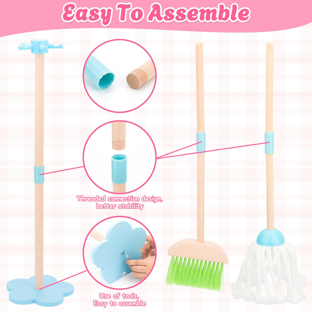 Lipneaed Kids Cleaning Set mop designed for kids to imitate adults