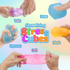 Liqilamii stress cube orange—portable stress relief on the go.